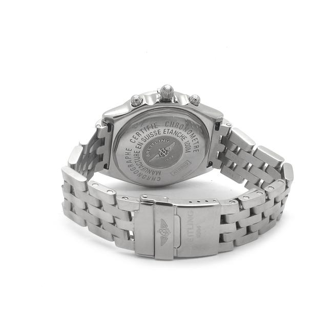 Breitling Silver Black Stainless Steel Chronomat Dial Mens Chornogrpah Watch Breitling Silver Black Stainless Steel Chronomat Dial Mens Chornogrpah Watch