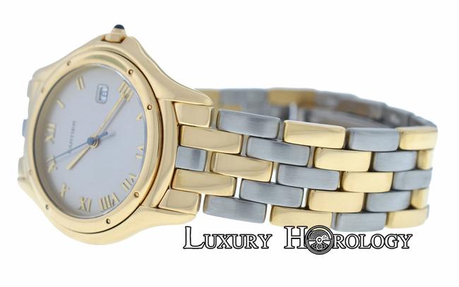 Cartier Two Tone Cougar Panthere 887904c Midsize 33mm Quartz 18k Gold Watch Cartier Two Tone Cougar Panthere 887904c Midsize 33mm Quartz 18k Gold Watch