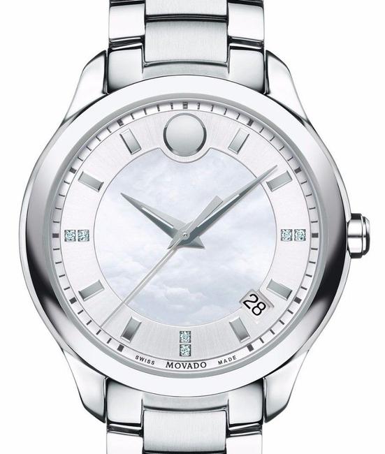 Movado Silver Bellina Stainless Mother Of Pearl Diamond Womens 0606978 Watch Movado Silver Bellina Stainless Mother Of Pearl Diamond Womens 0606978 Watch