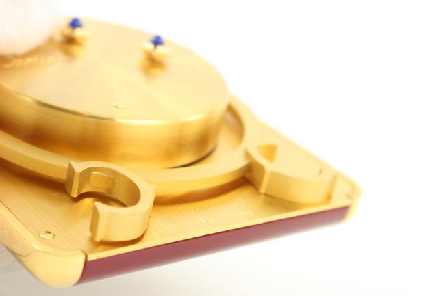 Cartier Gold 73mm Red 6602 Tortue Alarm Clock Desk 148ct25 Watch Cartier Gold 73mm Red 6602 Tortue Alarm Clock Desk 148ct25 Watch