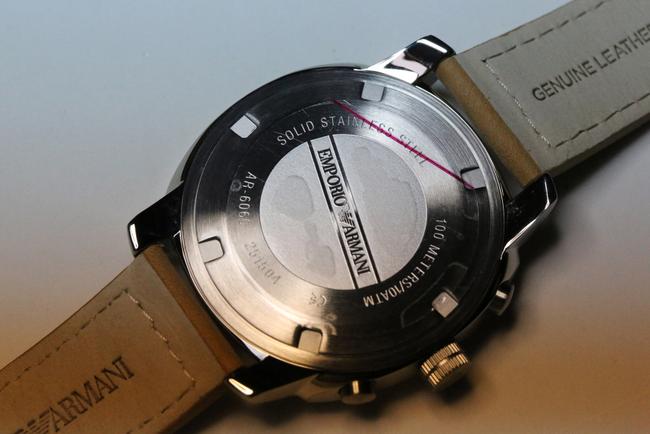 Emporio Armani Black and Light Brown Leather Mens Ar6060 Watch Emporio Armani Black and Light Brown Leather Mens Ar6060 Watch