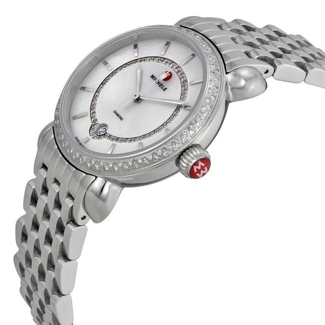 Michele Silver Csx Elegance Stainless Mother Of Pearl Diamond Mww03t000035 Watch Michele Silver Csx Elegance Stainless Mother Of Pearl Diamond Mww03t000035 Watch