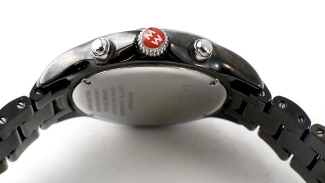 Michele Black Ceramic Diamond Bezel Jetway Watch Michele Black Ceramic Diamond Bezel Jetway Watch