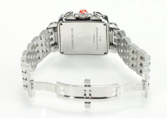 Michele Silver Deco Diamond Bezel Watch Michele Silver Deco Diamond Bezel Watch