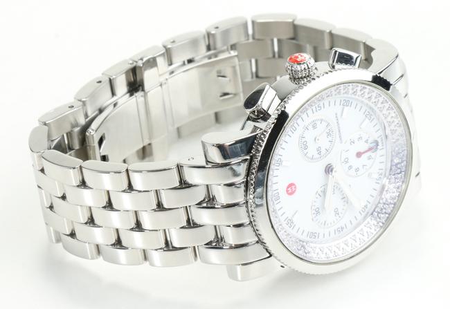Michele Silver Sport Sail Chronograph Diamond Watch Michele Silver Sport Sail Chronograph Diamond Watch