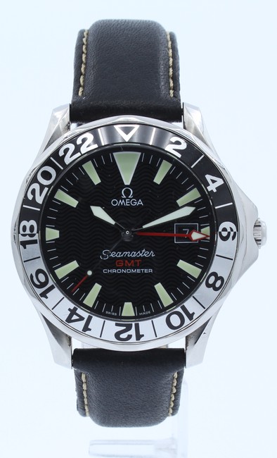 Omega Black Seamaster Gmt Professional Band 2234.50.00 50th Anniv. Edition M Watch Omega Black Seamaster Gmt Professional Band 2234.50.00 50th Anniv. Edition M Watch