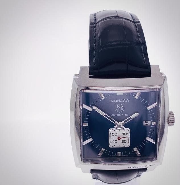 TAG Heuer Blue Monaco Stainless Steel Calibre 6 Dial Watch TAG Heuer Blue Monaco Stainless Steel Calibre 6 Dial Watch
