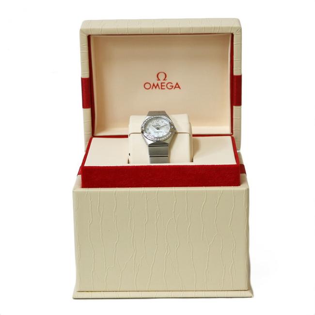 Omega Bezel Diamond 12p Constellation Silver White Ladies Stainless Steel Watch Omega Bezel Diamond 12p Constellation Silver White Ladies Stainless Steel Watch