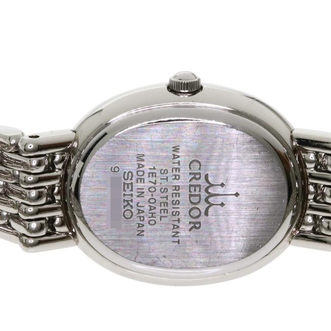 Seiko Gste891 1e70-0ah0 Credor Signo Oval Stainless Steel Diamond Ladies Watch Seiko Gste891 1e70-0ah0 Credor Signo Oval Stainless Steel Diamond Ladies Watch