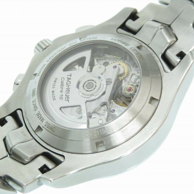 TAG Heuer Link Chronograph Back Scale Cjf2115 Self-winding Stainless Steel Gray Dial Watch TAG Heuer Link Chronograph Back Scale Cjf2115 Self-winding Stainless Steel Gray Dial Watch