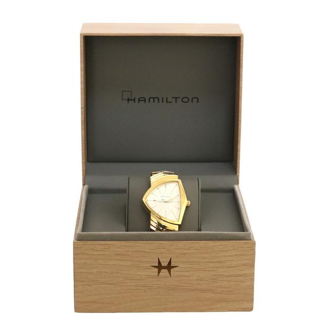 Hamilton Flex Breath 60th Anniversary Model Bellows Belt Ventura H243010 Gold Mens Stainless Steel Watch Hamilton Flex Breath 60th Anniversary Model Bellows Belt Ventura H243010 Gold Mens Stainless Steel Watch