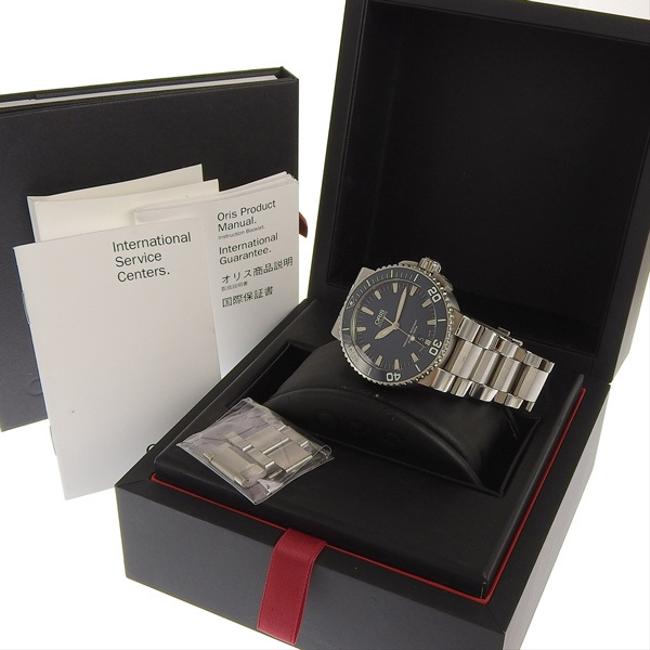 Oris Silver Genuine Aquis Date Mens 7653 Watch Oris Silver Genuine Aquis Date Mens 7653 Watch