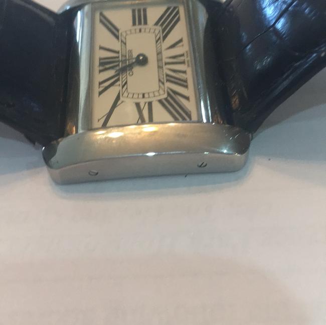 Cartier Silver Black Unisex Tank Divan 2600 Watch Cartier Silver Black Unisex Tank Divan 2600 Watch