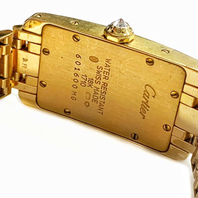 Cartier Great Condition Tank Americana 18 Karat Yellow Gold and Diamond Wrist Watch Cartier Great Condition Tank Americana 18 Karat Yellow Gold and Diamond Wrist Watch