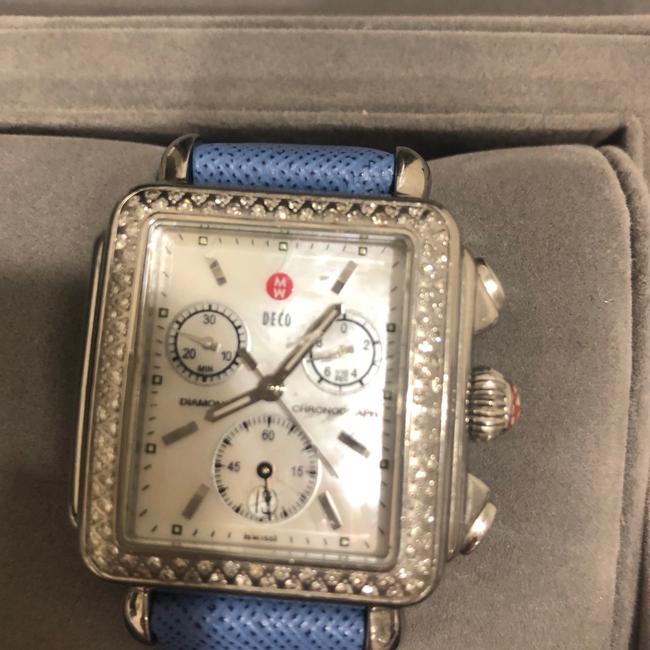 Michele Silver Deco Diamond Dial Watch Michele Silver Deco Diamond Dial Watch