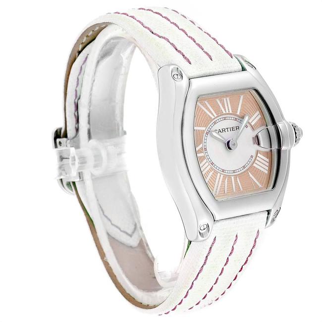 Cartier Coral Pink Stainless Steel Roadster and Canvas W62054v3 Womens Wristwatch 36 X 30mm Watch Cartier Coral Pink Stainless Steel Roadster and Canvas W62054v3 Womens Wristwatch 36 X 30mm Watch