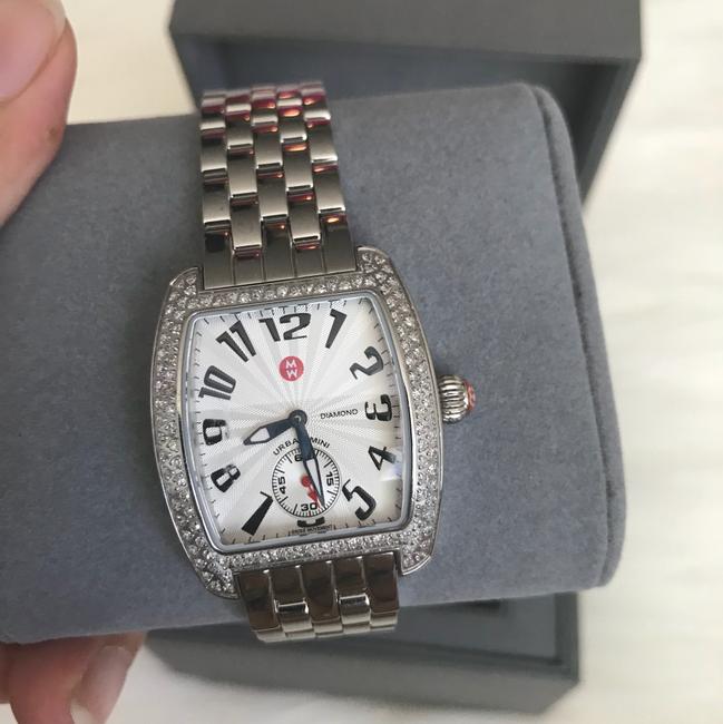 Michele Silver Nwot Urban Mini Diamond Mw02a01a2001 Watch Michele Silver Nwot Urban Mini Diamond Mw02a01a2001 Watch
