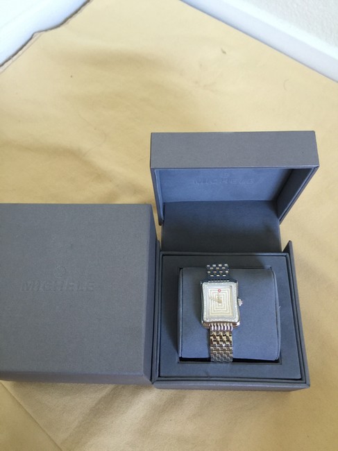 Michele Silver Deco Moderne 2 Diamond with Pave Face Mww06y000023 Watch Michele Silver Deco Moderne 2 Diamond with Pave Face Mww06y000023 Watch