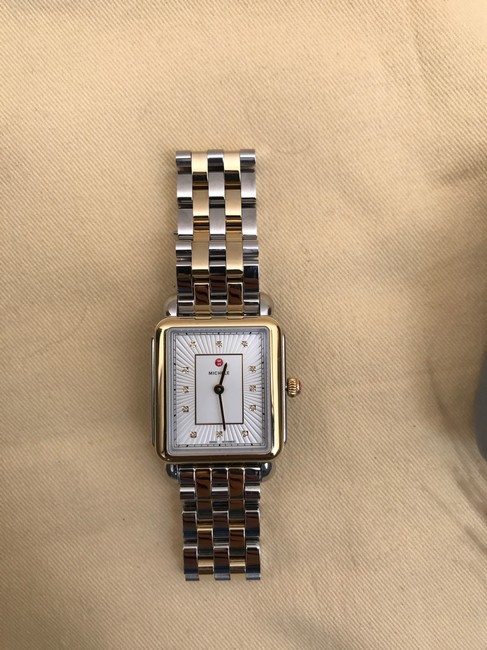 Michele Gold / Silver Deco Ii 2 Tones Mop Mww06x000027 Watch Michele Gold / Silver Deco Ii 2 Tones Mop Mww06x000027 Watch