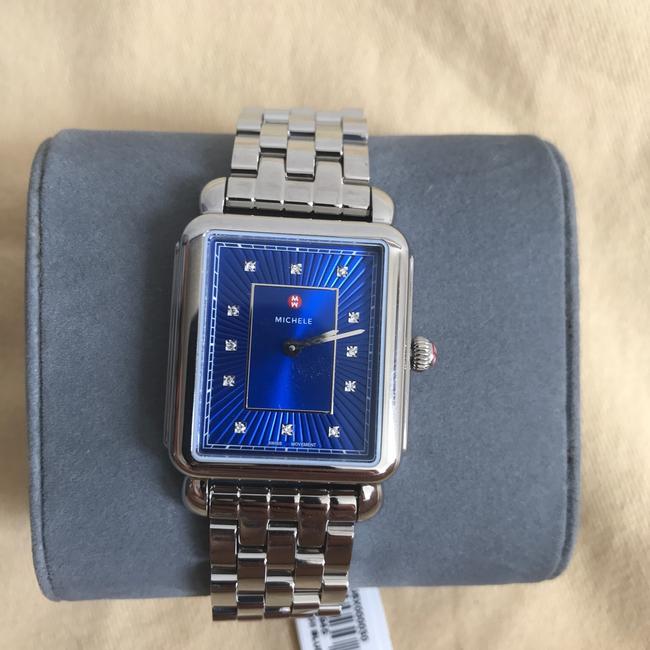 Michele Silver/ Blue Deco Ii Mop Mww06x000030 Watch Michele Silver/ Blue Deco Ii Mop Mww06x000030 Watch
