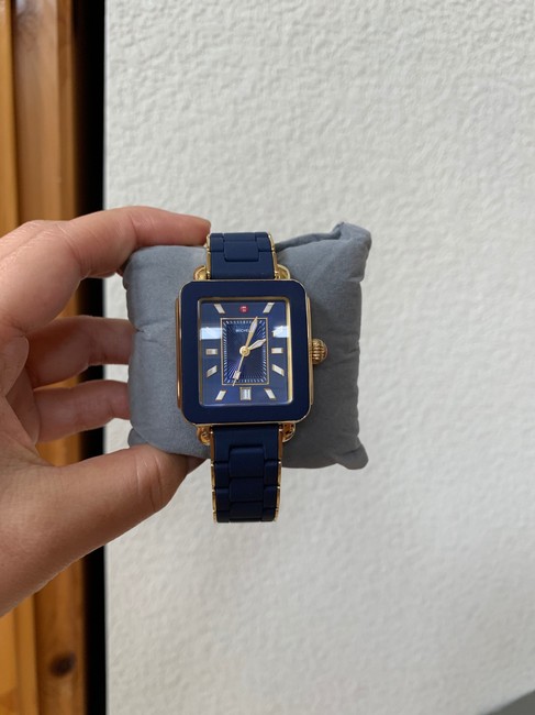Michele Blue/Gold New Deco Sport Desert Rose Wrapped Silicone Mww06k000017 Watch Michele Blue/Gold New Deco Sport Desert Rose Wrapped Silicone Mww06k000017 Watch