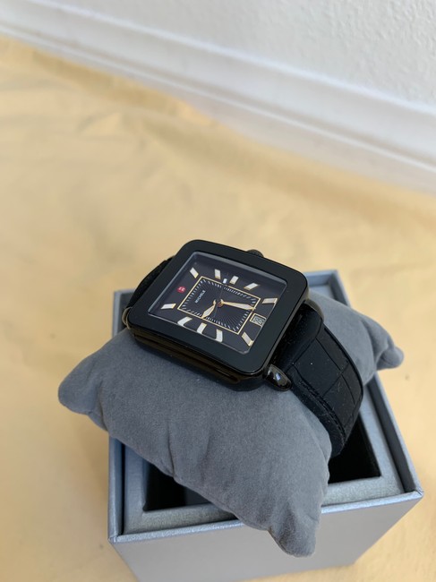 Michele Black New Deco Sport Blackout- Embossed Silicone Mww06k000012 Watch Michele Black New Deco Sport Blackout- Embossed Silicone Mww06k000012 Watch