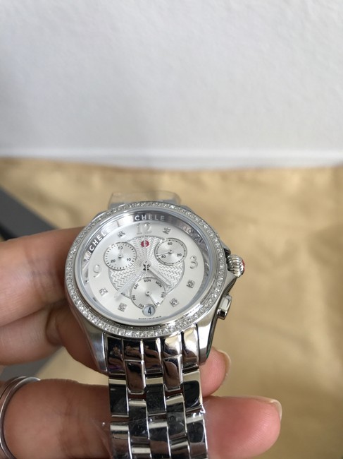 Michele Silver Belmore Chrono Diamond Diamond Dial Mww29b000001 Watch Michele Silver Belmore Chrono Diamond Diamond Dial Mww29b000001 Watch