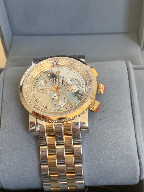 Michele Gold/ Silver Edition Sport Sail High Shine Diamond Two-tone Mww01c000132 Watch Michele Gold/ Silver Edition Sport Sail High Shine Diamond Two-tone Mww01c000132 Watch