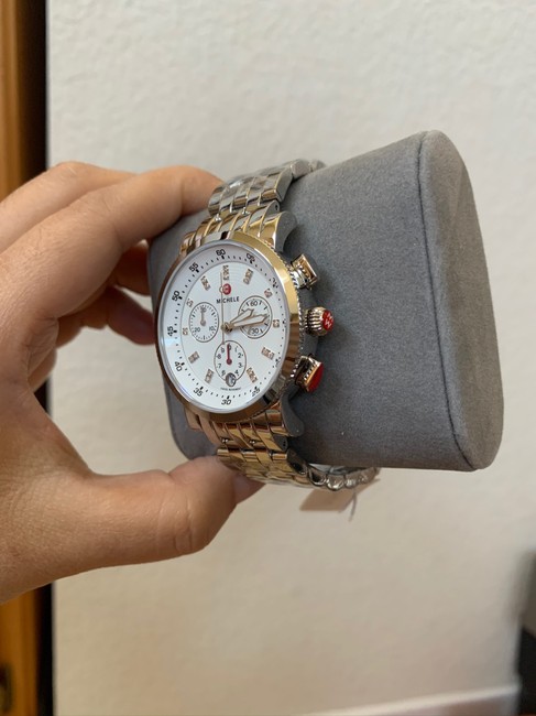 Michele Silver White Sport Sail Diamond Dial Mww01c000137 Watch Michele Silver White Sport Sail Diamond Dial Mww01c000137 Watch
