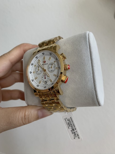 Michele Gold- White Sport Sail 18k Plated Diamond Dial Mww01c000139 Watch Michele Gold- White Sport Sail 18k Plated Diamond Dial Mww01c000139 Watch