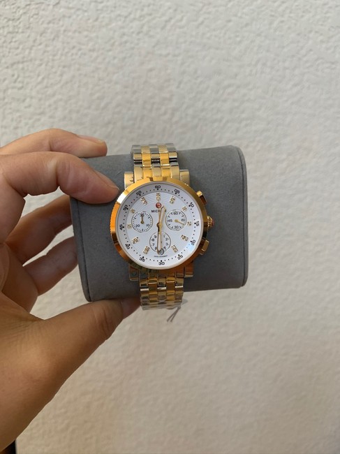 Michele Gold &silver Sport Sail 2 Tone 18k Diamond Dial Mww01c000140 Watch Michele Gold &silver Sport Sail 2 Tone 18k Diamond Dial Mww01c000140 Watch