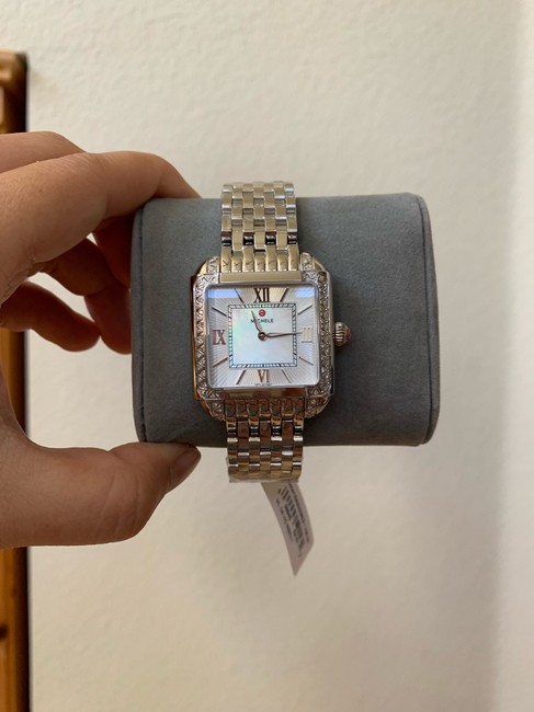Michele Silver Milou Diamond Dial Bracelet Mww15a000092 Watch Michele Silver Milou Diamond Dial Bracelet Mww15a000092 Watch