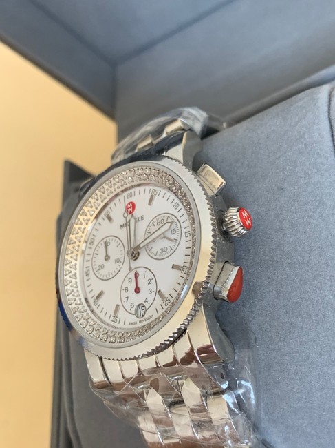 Michele Silver Diamonds Sport Sail Ladies Mww01c000003 Watch Michele Silver Diamonds Sport Sail Ladies Mww01c000003 Watch