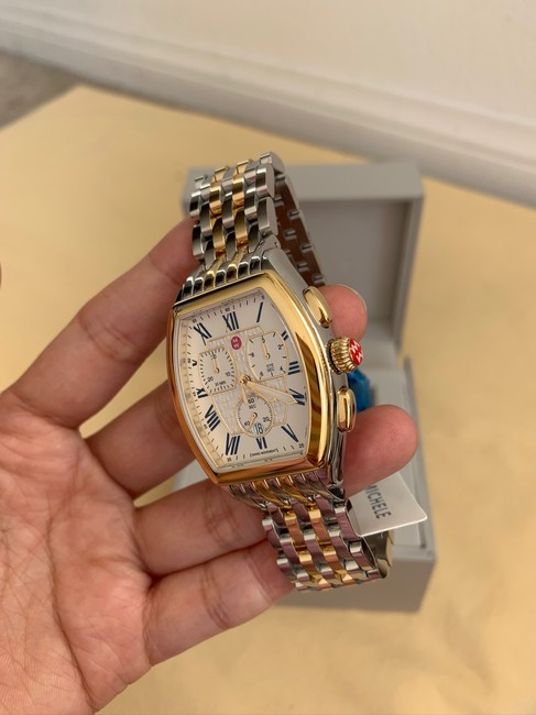 Michele Gold & Silver Releve Chronograph Two Tone Mww19a000029 Watch Michele Gold & Silver Releve Chronograph Two Tone Mww19a000029 Watch