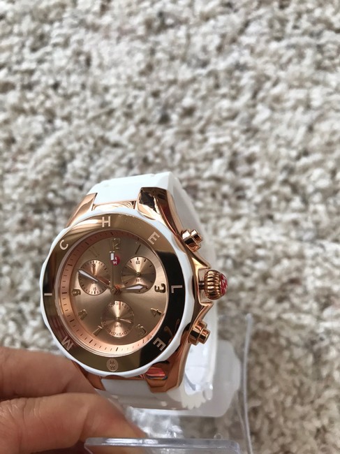 Michele White / Rose Gold Jelly Bean White/ Mww12f000030 Watch Michele White / Rose Gold Jelly Bean White/ Mww12f000030 Watch