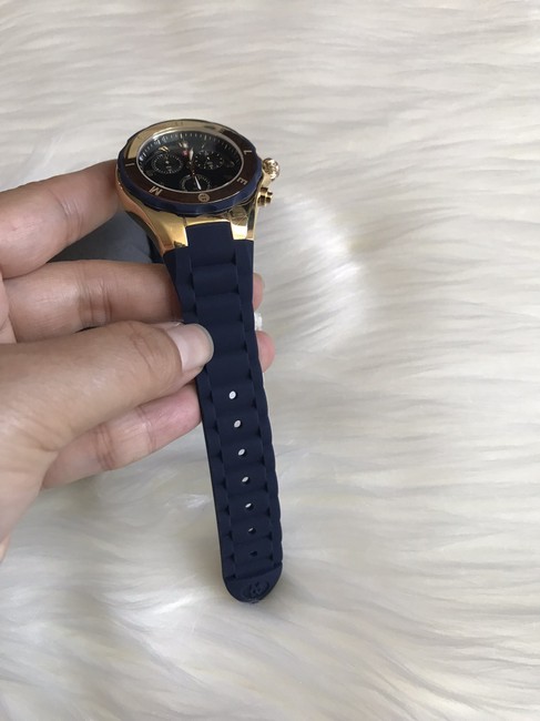 Michele Navy/ Gold Jelly Tahitian Bean Mww12f000084 Watch Michele Navy/ Gold Jelly Tahitian Bean Mww12f000084 Watch