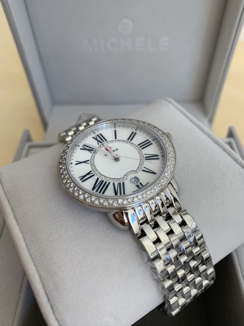 Michele Silver Serein 16 Mid Stainless-steel Diamond Mww21b000030 Watch Michele Silver Serein 16 Mid Stainless-steel Diamond Mww21b000030 Watch