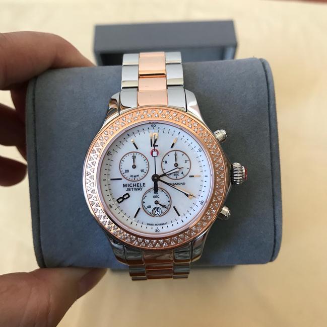 Michele Rose-gold/ Silver Jetway Mop Mww17a000017 Watch Michele Rose-gold/ Silver Jetway Mop Mww17a000017 Watch