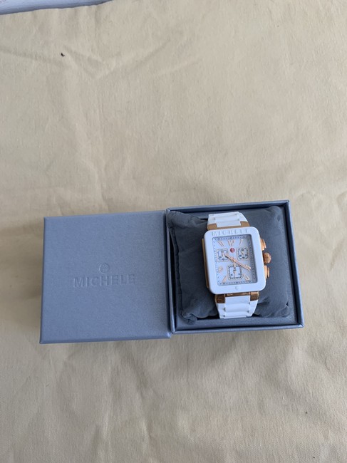 Michele Multi ( White / Rose- Gold ) Jelly Park Bean Mww06l000014 Watch Michele Multi ( White / Rose- Gold ) Jelly Park Bean Mww06l000014 Watch