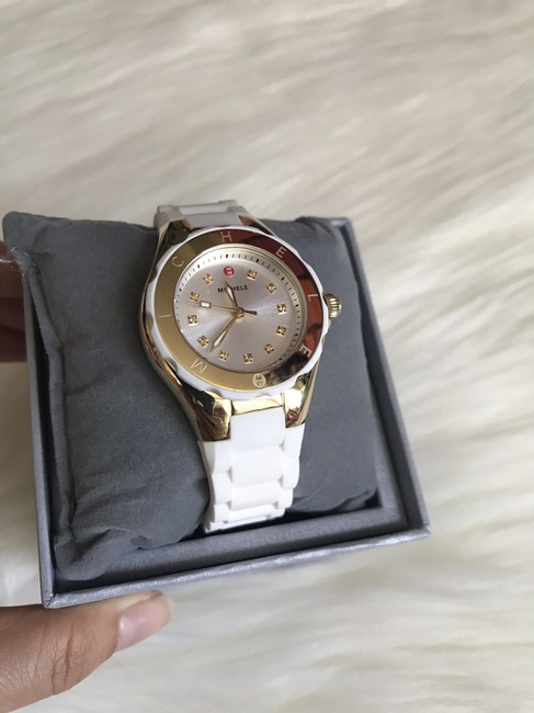 Michele White/ Gold Jelly Bean Petite Dials Mww12p000013 Watch Michele White/ Gold Jelly Bean Petite Dials Mww12p000013 Watch