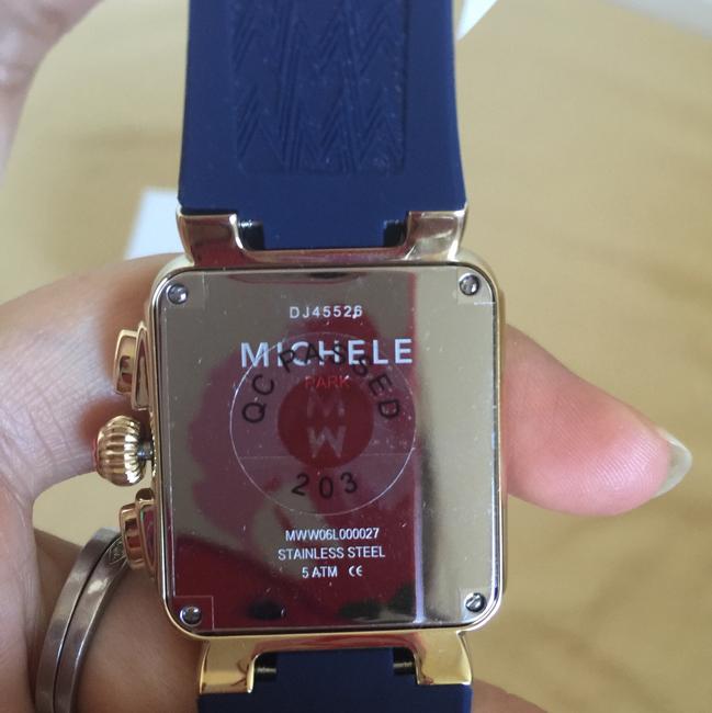 Michele Navy/ Gold Jelly Park Bean Navy/Gold Mww06l000027 Watch Michele Navy/ Gold Jelly Park Bean Navy/Gold Mww06l000027 Watch