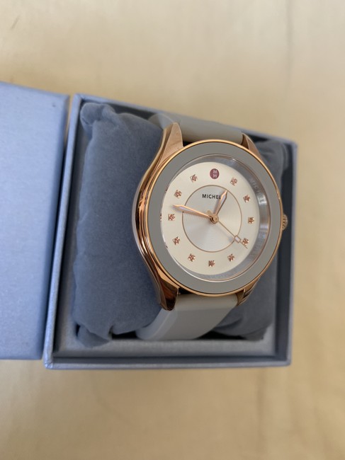 Michele Multicolor Cape Topaz Rose Gold Taupe Mww27a000023 Watch Michele Multicolor Cape Topaz Rose Gold Taupe Mww27a000023 Watch