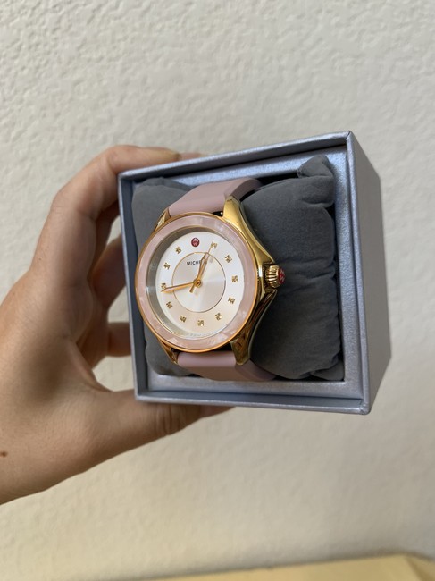 Michele Pink Cape Blush Gold Tone Misty Rose Topaz Mww27a000034 Watch Michele Pink Cape Blush Gold Tone Misty Rose Topaz Mww27a000034 Watch