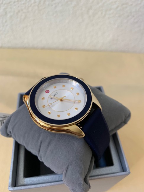 Michele Navy Cape Topaz Gold Tone Mww27a000013 Watch Michele Navy Cape Topaz Gold Tone Mww27a000013 Watch