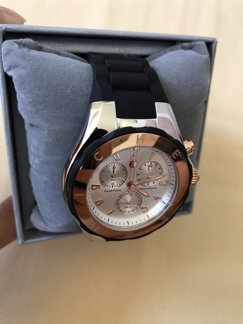 Michele Black/ Silver-rosegold Jelly Mww12f000059 Watch Michele Black/ Silver-rosegold Jelly Mww12f000059 Watch