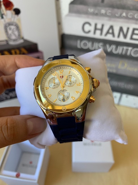 Michele Blue - Gold/ Silver Jellybean Two-tone 18k Mww12f000095 Watch Michele Blue - Gold/ Silver Jellybean Two-tone 18k Mww12f000095 Watch
