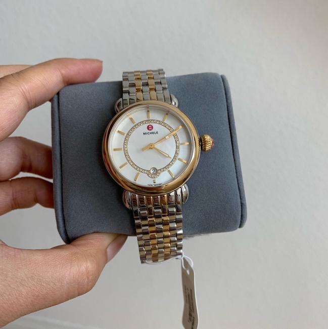 Michele Gold Silver csx 36 Elegance Mop Two-tone Mww03t000064 Watch Michele Gold Silver csx 36 Elegance Mop Two-tone Mww03t000064 Watch