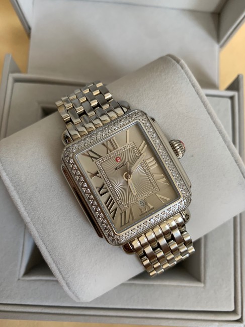 Michele Silver Deco Madison Cashmere Diamond Mw06t01a1113 Watch Michele Silver Deco Madison Cashmere Diamond Mw06t01a1113 Watch