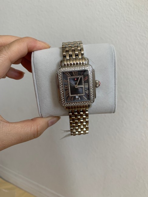 Michele Silver Deco Madison Stainless-steel Diamond Mw06t01a1124 Watch Michele Silver Deco Madison Stainless-steel Diamond Mw06t01a1124 Watch