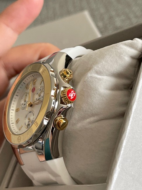 Michele White/ Silver-gold Jellybean Two-tone 18k Gold Mww12f000094 Watch Michele White/ Silver-gold Jellybean Two-tone 18k Gold Mww12f000094 Watch